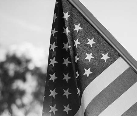 U.S. flag hanging